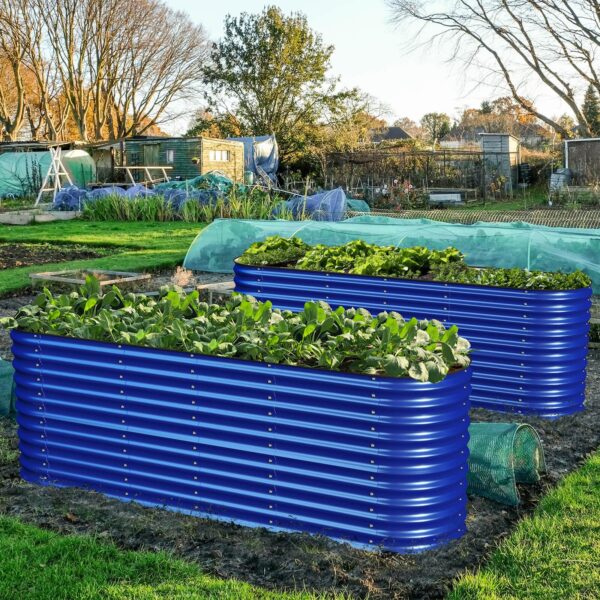 32" Tall, 12-in-1 Galvanized Garden Beds - Ollegardens