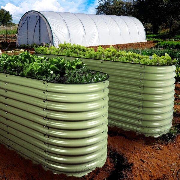 32" Tall, 12-in-1 Galvanized Garden Beds - Ollegardens