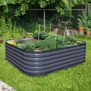 17" Tall, 12-in-1 Galvanized Garden Beds - Ollegardens