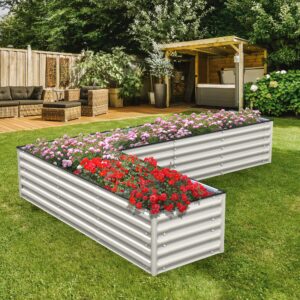 17" Tall "L" Shape Infinity Raised Garden Bed - Ollegardens